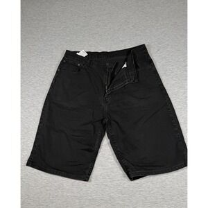 Levis 569 Shorts Mens 36 Black Denim Relaxed Fit Bermuda Zip Fly Casual